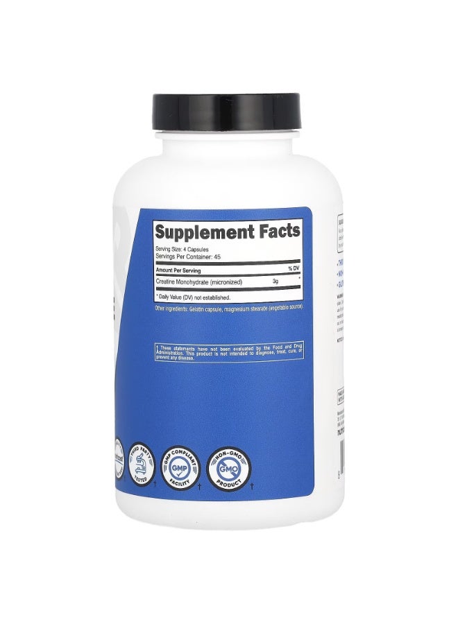 نوتريكوست، بيرفورمانس، كرياتين مونوهيدرات، 180 كبسولة (750 ملغ لكل كبسولة) - Image 2